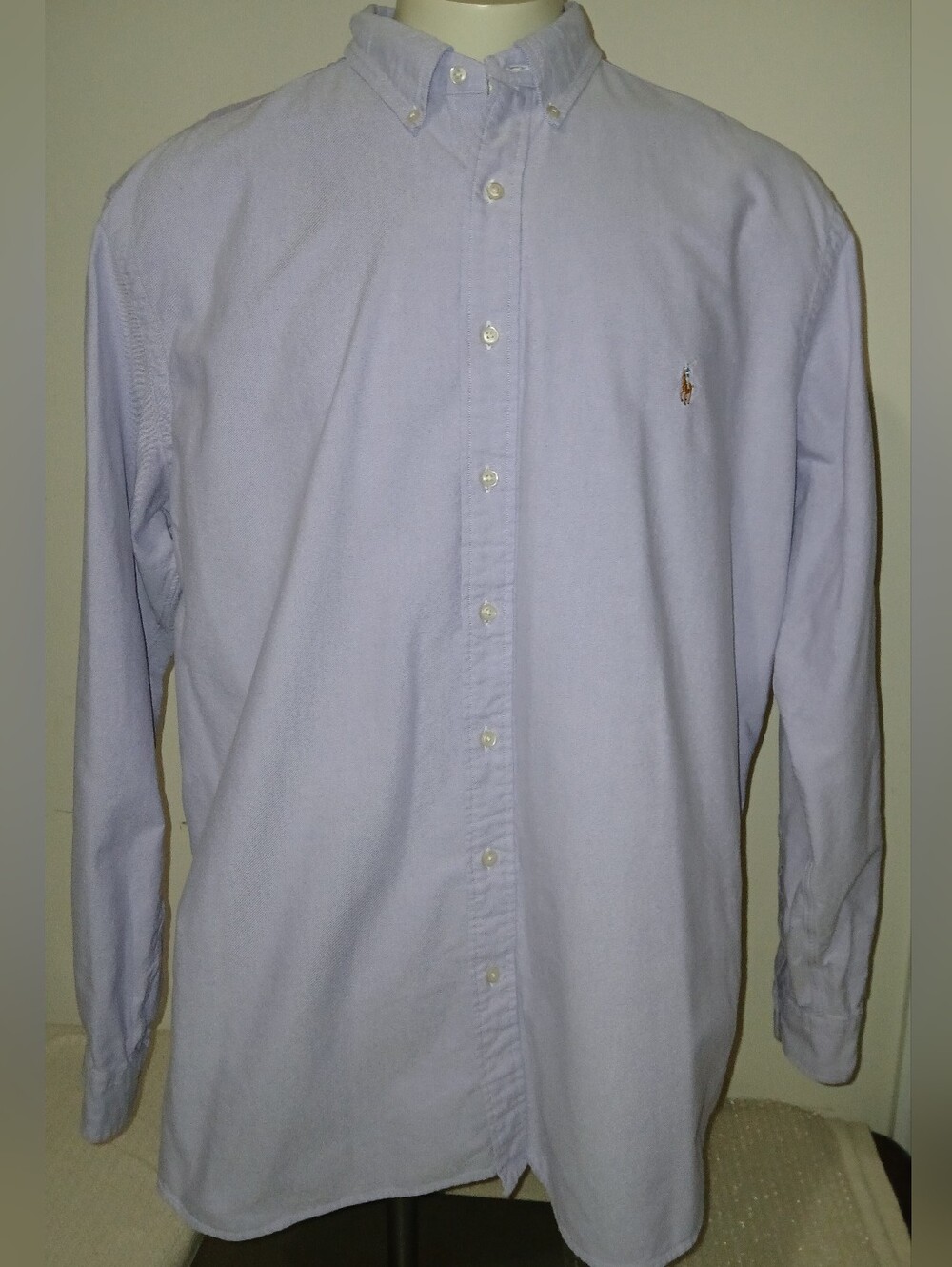 Ralph Lauren Mens Chambray 100% Cotton Button Down Long Sleeve Shirt Size 2XLT